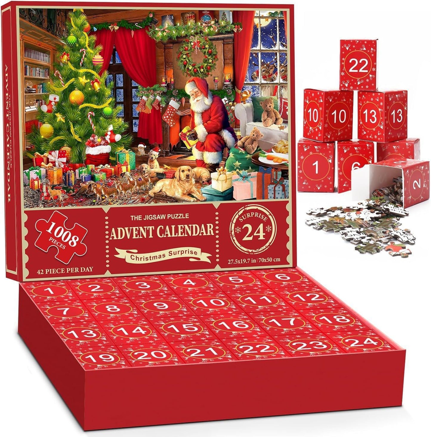 New 25 Boxes Christmas Advent Calendar Puzzle - Domostil™