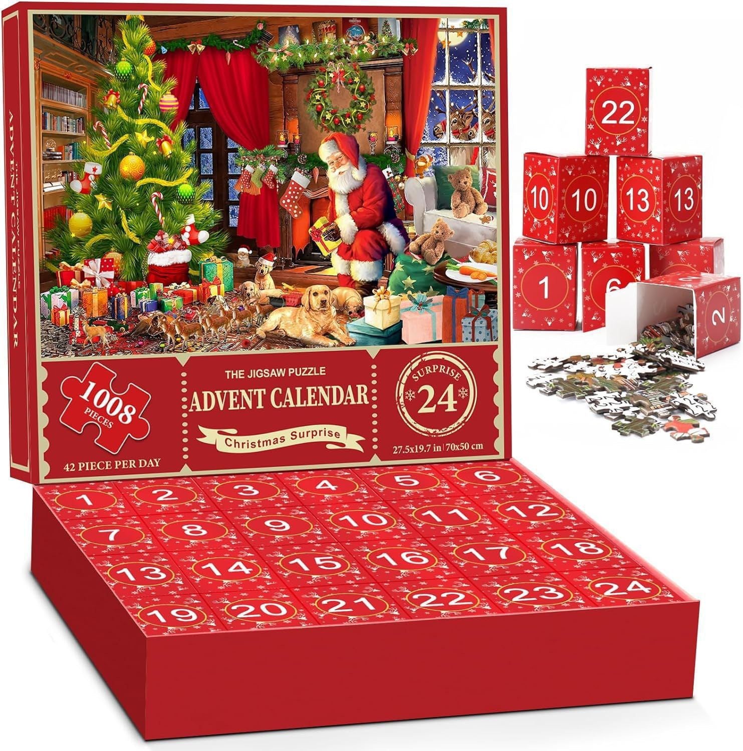 New 25 Boxes Christmas Advent Calendar Puzzle - Domostil™