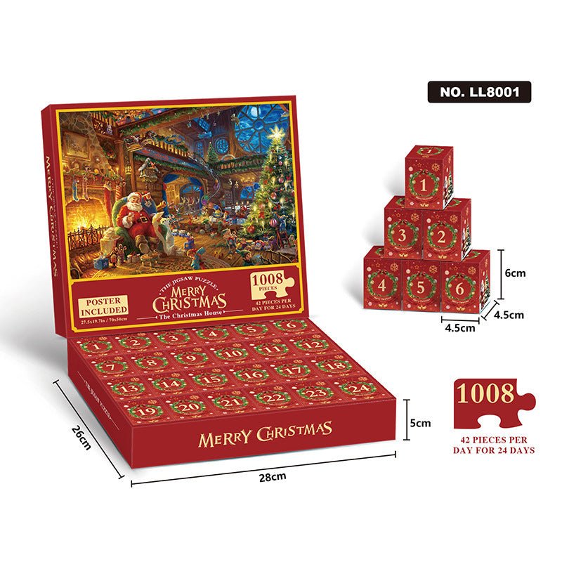 New 25 Boxes Christmas Advent Calendar Puzzle - Domostil™
