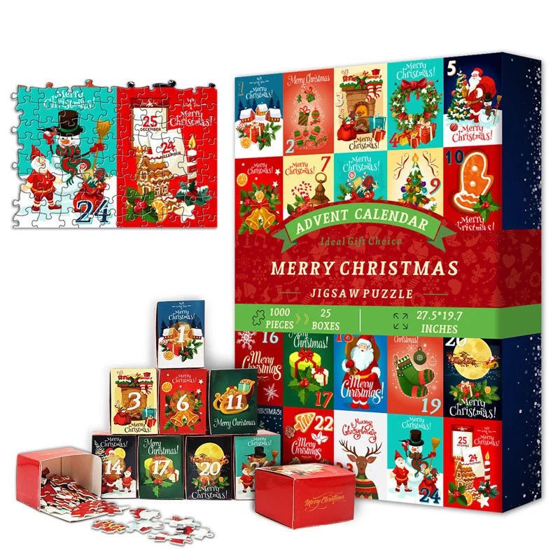 New 25 Boxes Christmas Advent Calendar Puzzle - Domostil™