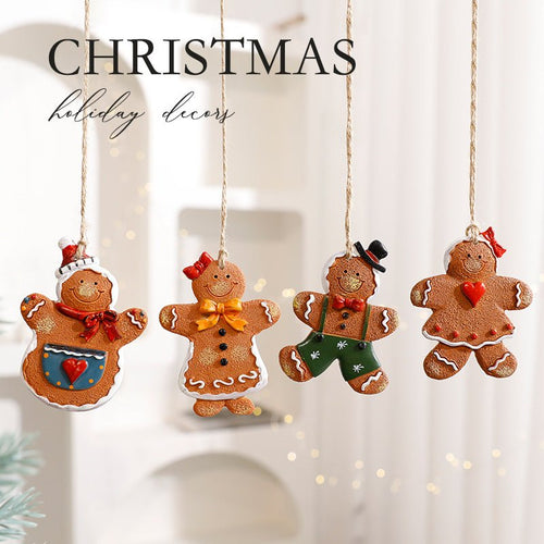 Christmas Decorations Elderly Snowman Gingerbread Man Small Pendant - Domostil™